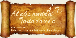 Aleksandra Todorović vizit kartica